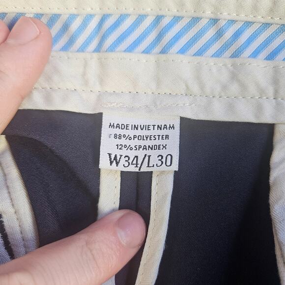 FootJoy Performance Golf Pants Mens 34x29 Blue Flat Front Stretch - Picture 7 of 14